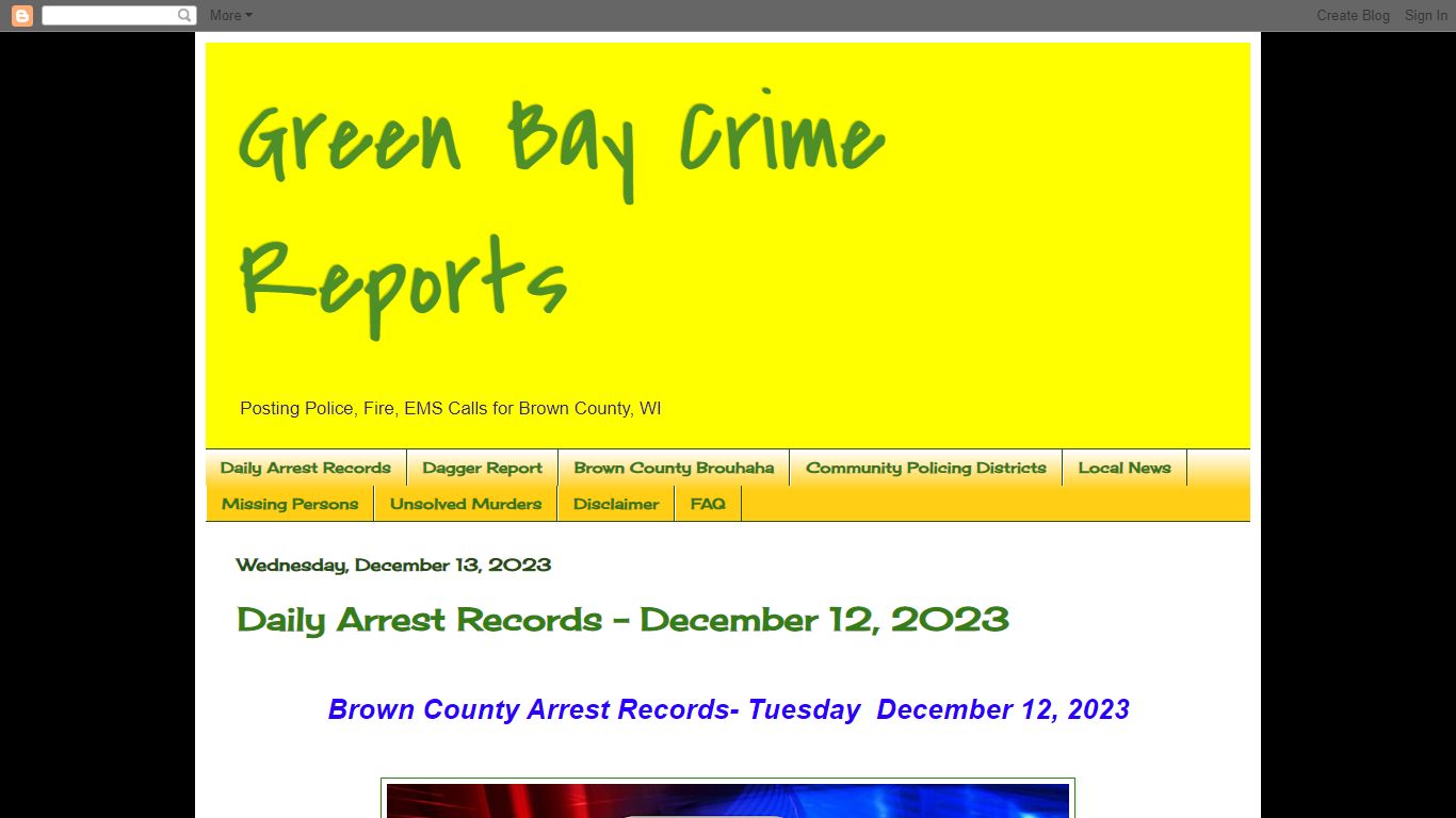 Green Bay Crime Reports