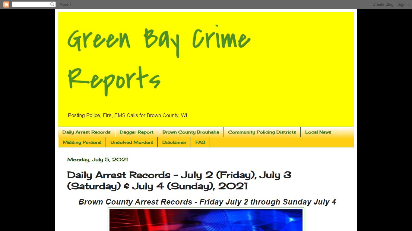 Green Bay Crime Reports: Daily Arrest Records - July 2 (Friday), July 3 ...